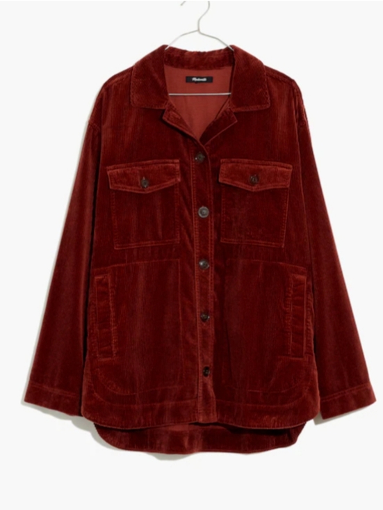 Madewell Jackets & Blazers - Madewell Shirt Jacket, Size Large, Corduroy, Cinnamon Brown, Buttons